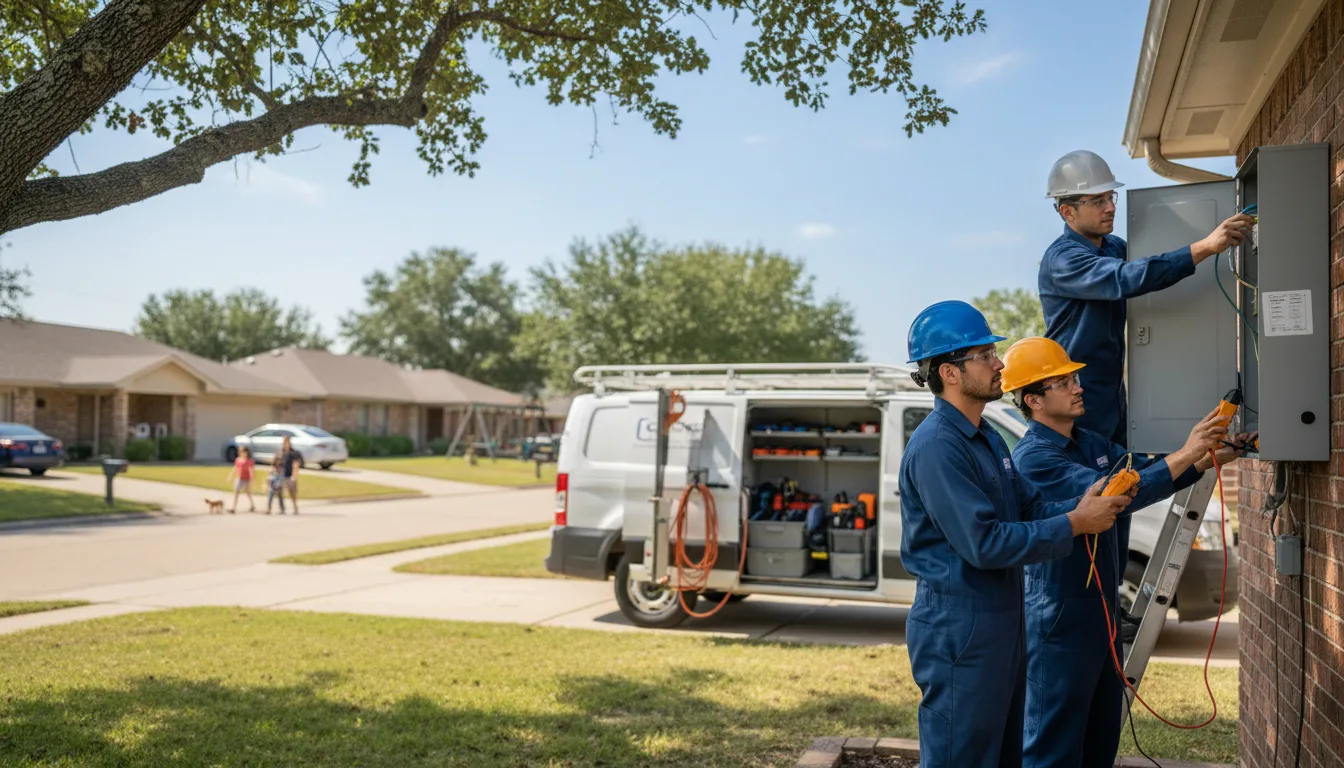 Certified electrician providing emergency electrical services in Elm Mott, TX